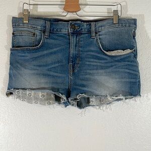 MOSSIMO SUPPLY CO STRETCH Jean Denim Shorts With Pockets Size 36